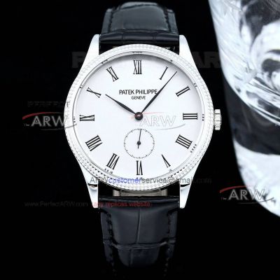 Swiss clone Patek Philippe Calatrava 3919 Stainless Steel White Dial 39MM